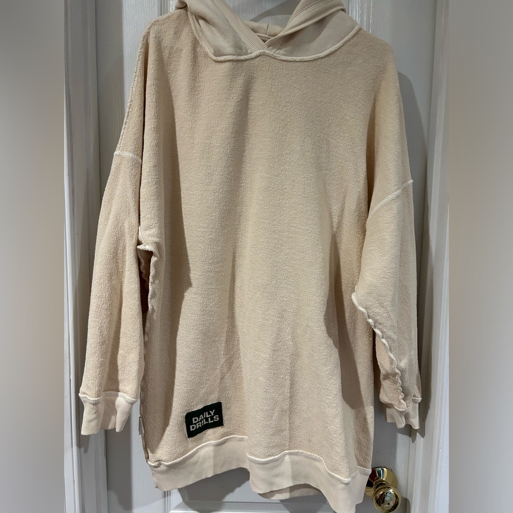 Daily Drills Cream Hoodie/Sweatshirt Dress XS/S - Picture 4 of 4